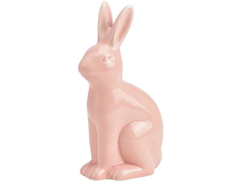G. Wurm Aufsteller Hase 16 cm, Rosa Dekofigur