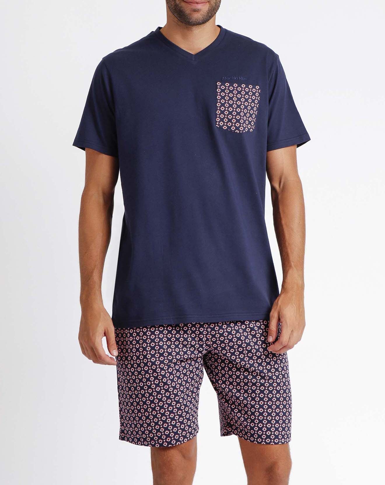 Antonio Miro Pyjama T-Shirt & Short Amir bleu