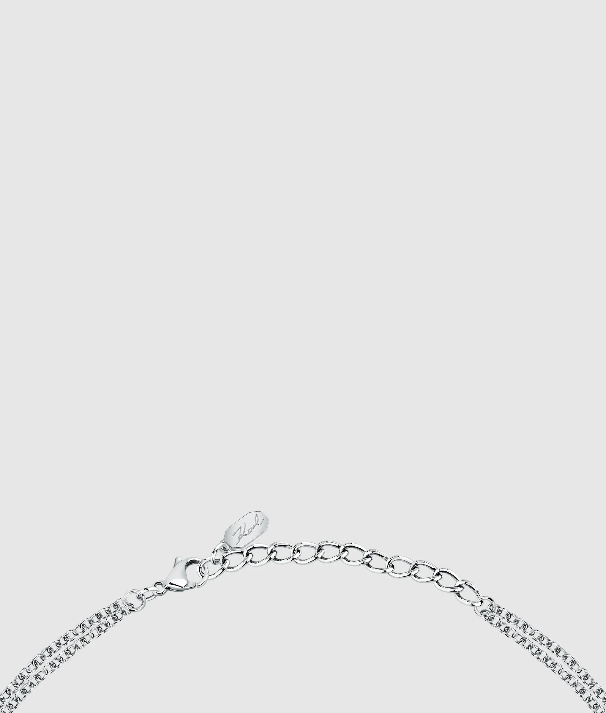 Kristallen ketting met bedels en dubbele ketting