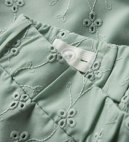 Name It Shorts - NmfVioleta - Aqua Grau m. Strickerei Anglaise