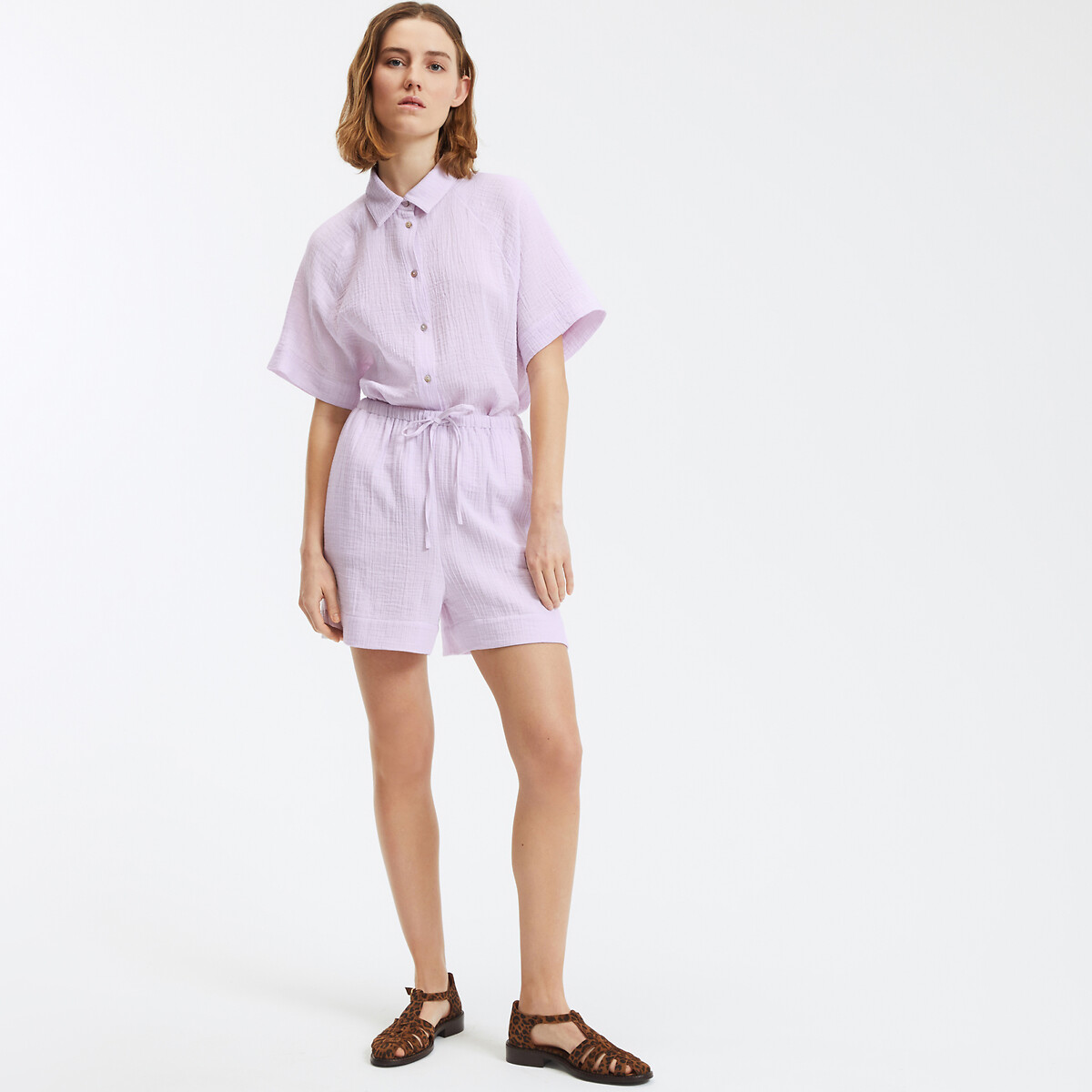 COLEÇÕES LA REDOUTE<br>Camisa folgada com mangas até o cotovelo