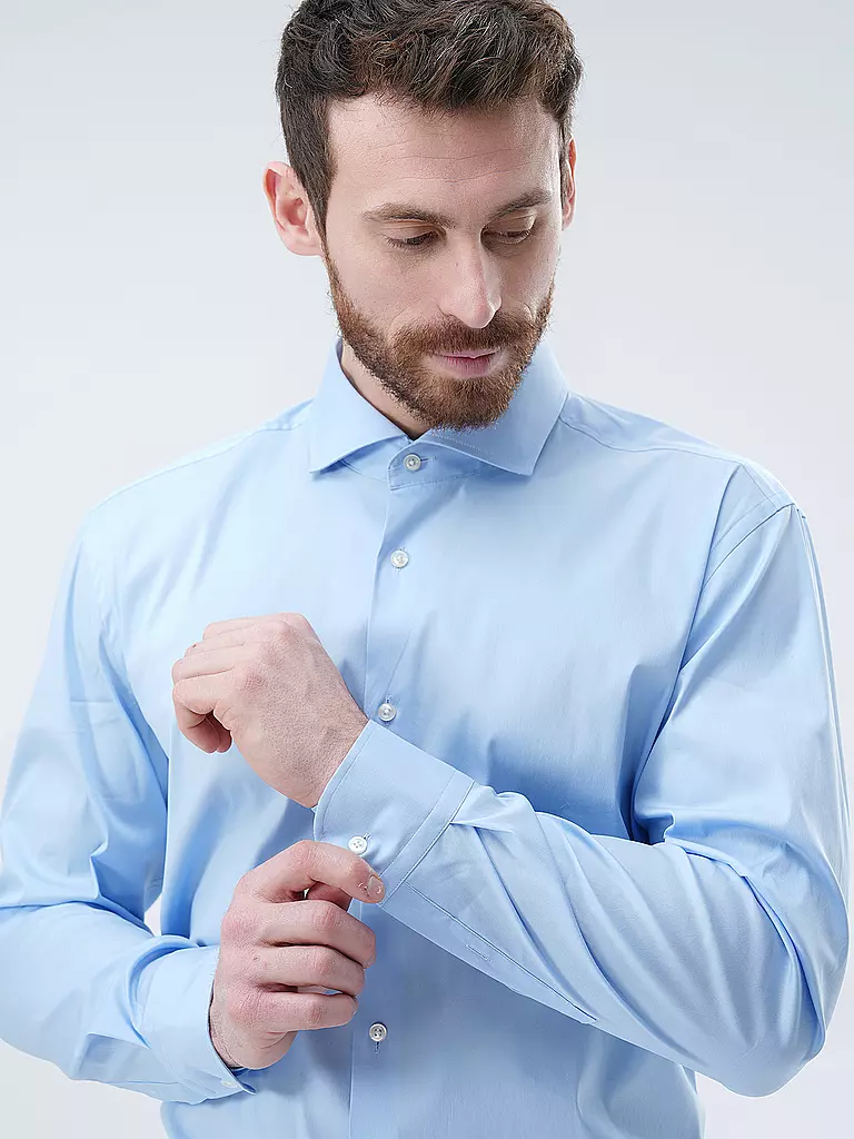 BOSS Hemd Slim Fit P-HANK hellblau