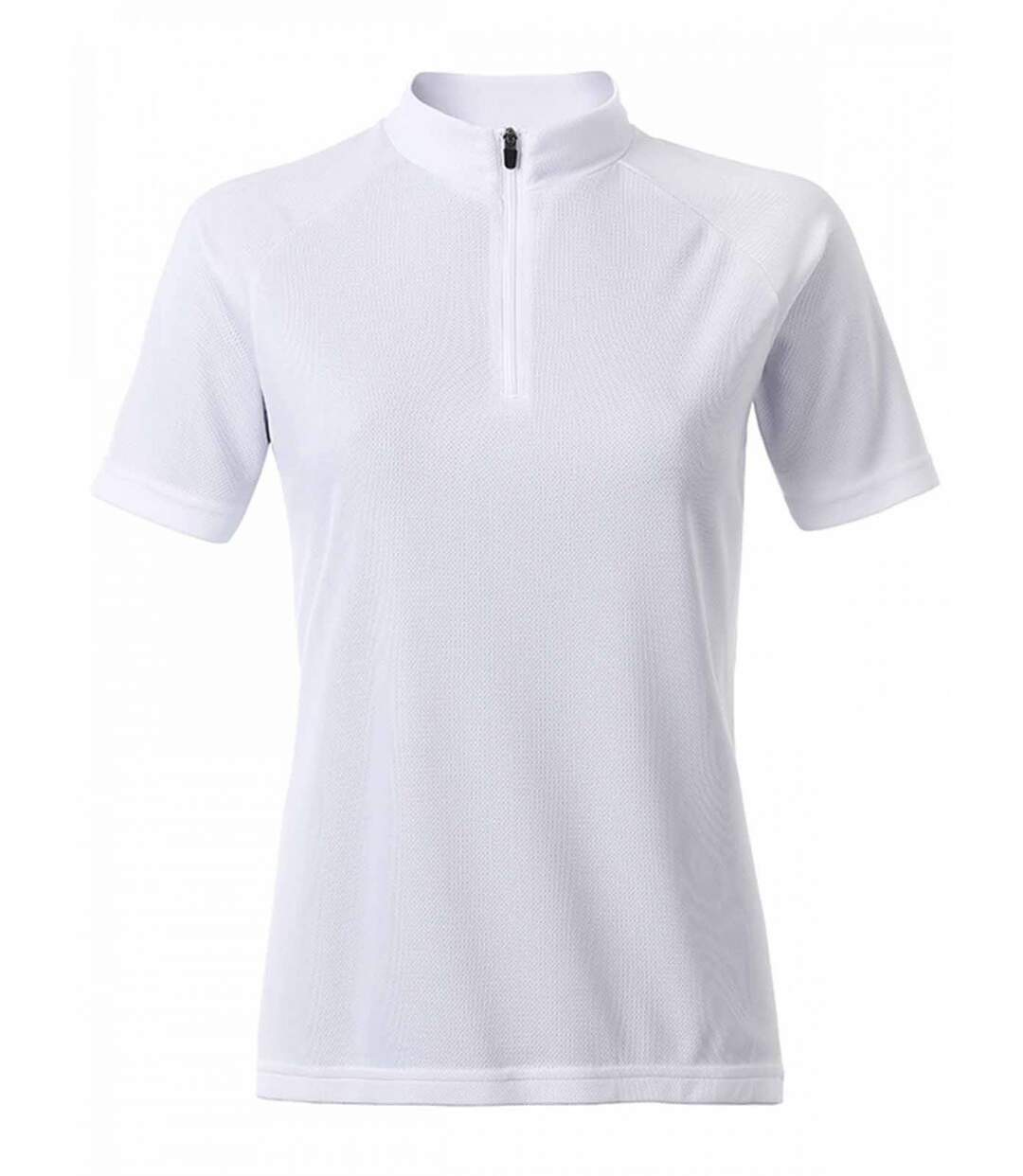 maillot cycliste zippé - FEMME - JN511 - blanc