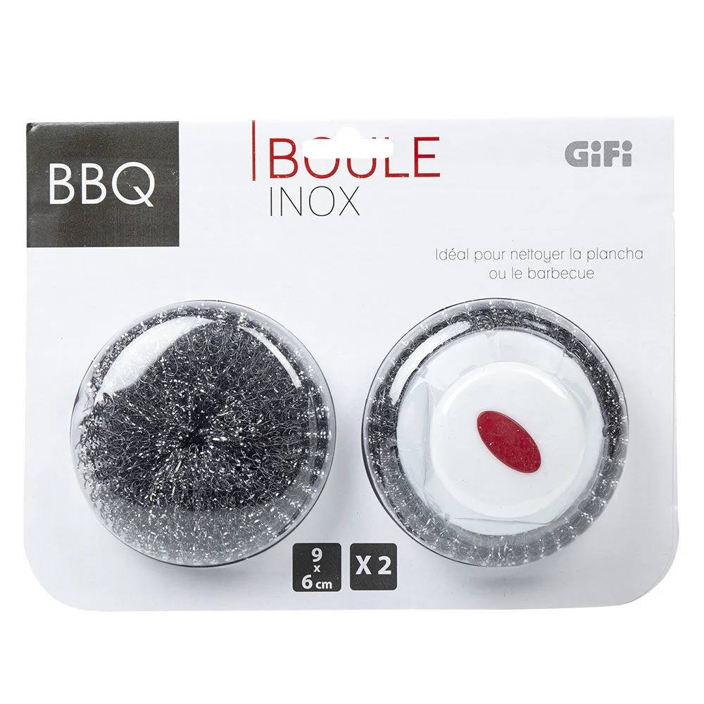 Éponge barbecue inox x2