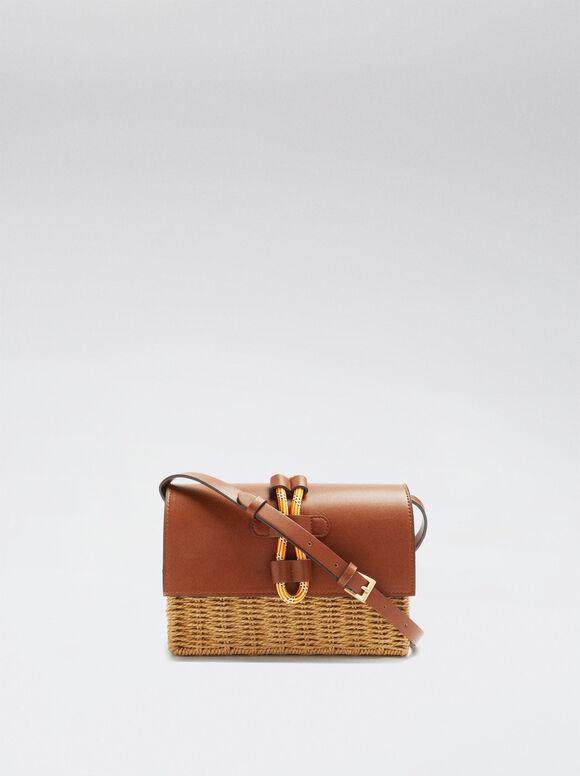Bolso Bandolera De Paja - Camelo