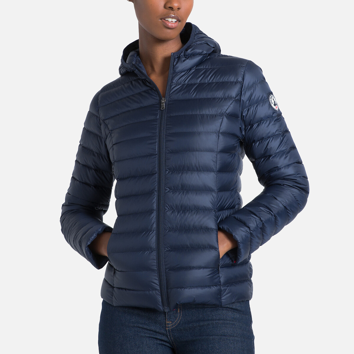 JOTT<br>Jaqueta acolchoada de plumas com capuz e zíper Cloe