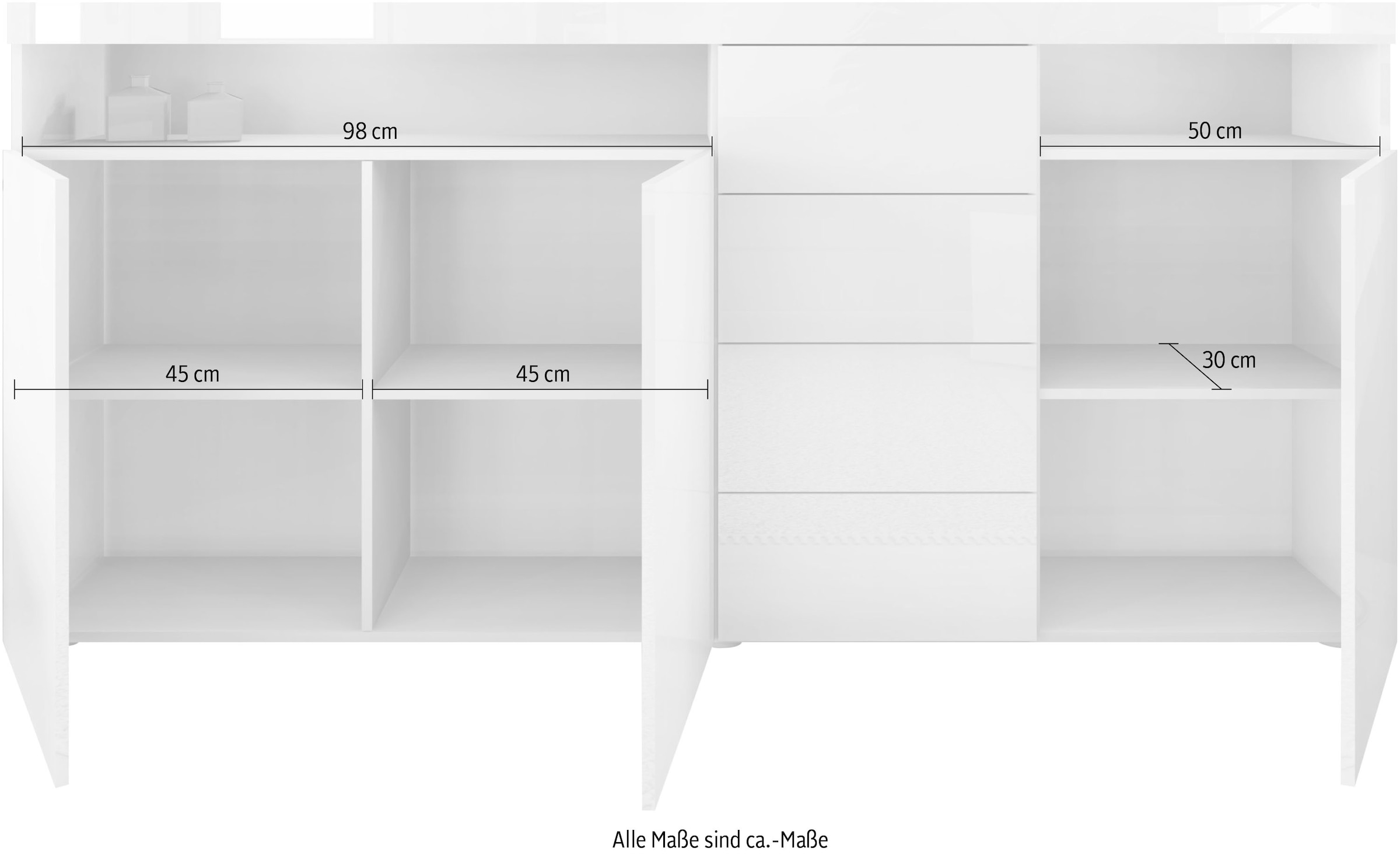 borchardt Möbel Highboard »Kapstadt« Breite  200 cm