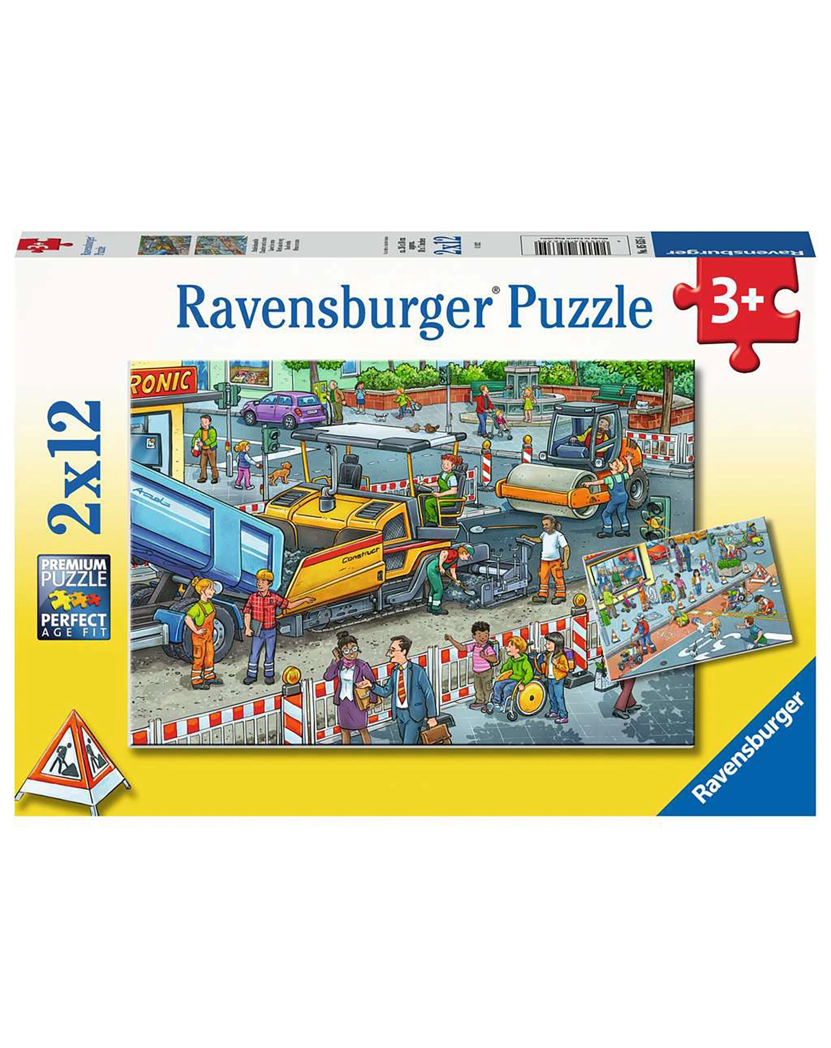 Puzzle STRAßENBAUSTELLE 2x12-teilig