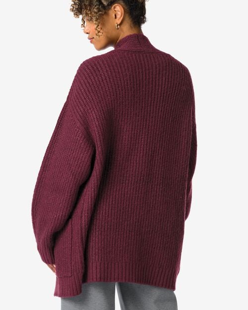 cardigan femme Grace en maille bordeaux