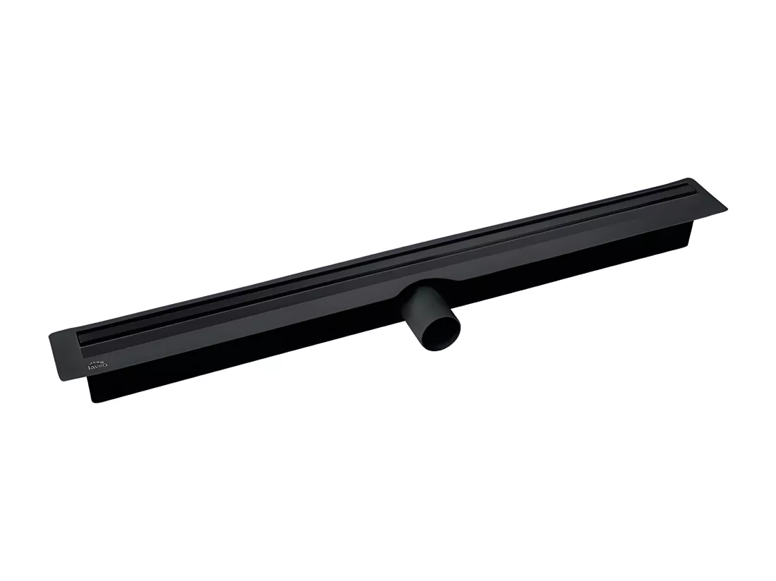 Caniveau de douche SLIM, couleur: noir, longueur:60 cm