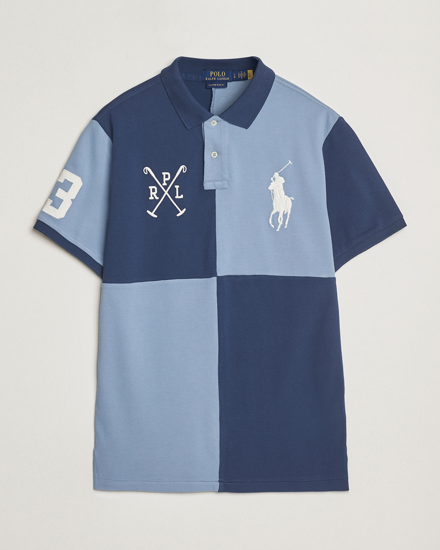 Polo Ralph Lauren Custom Slim Check Polo Rustic Navy/Channel Blue