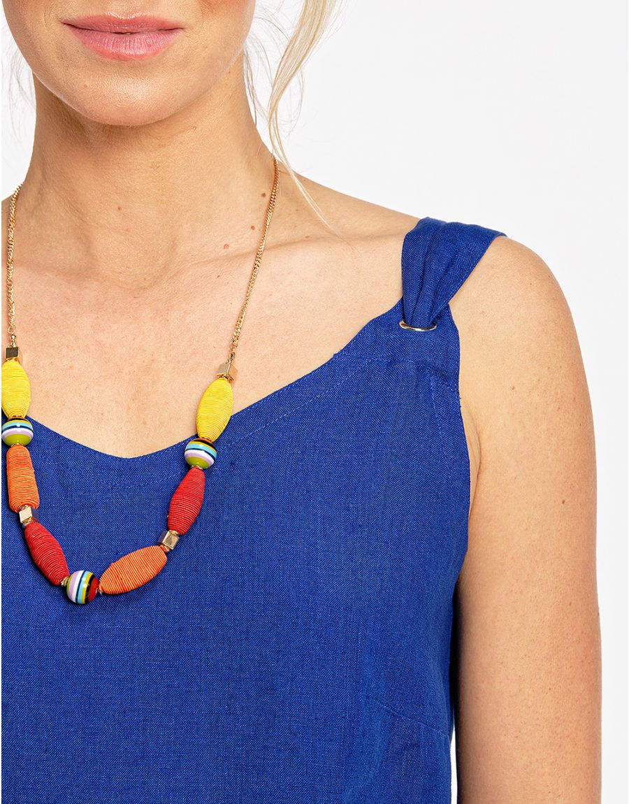 Top bleu roi 100% lin