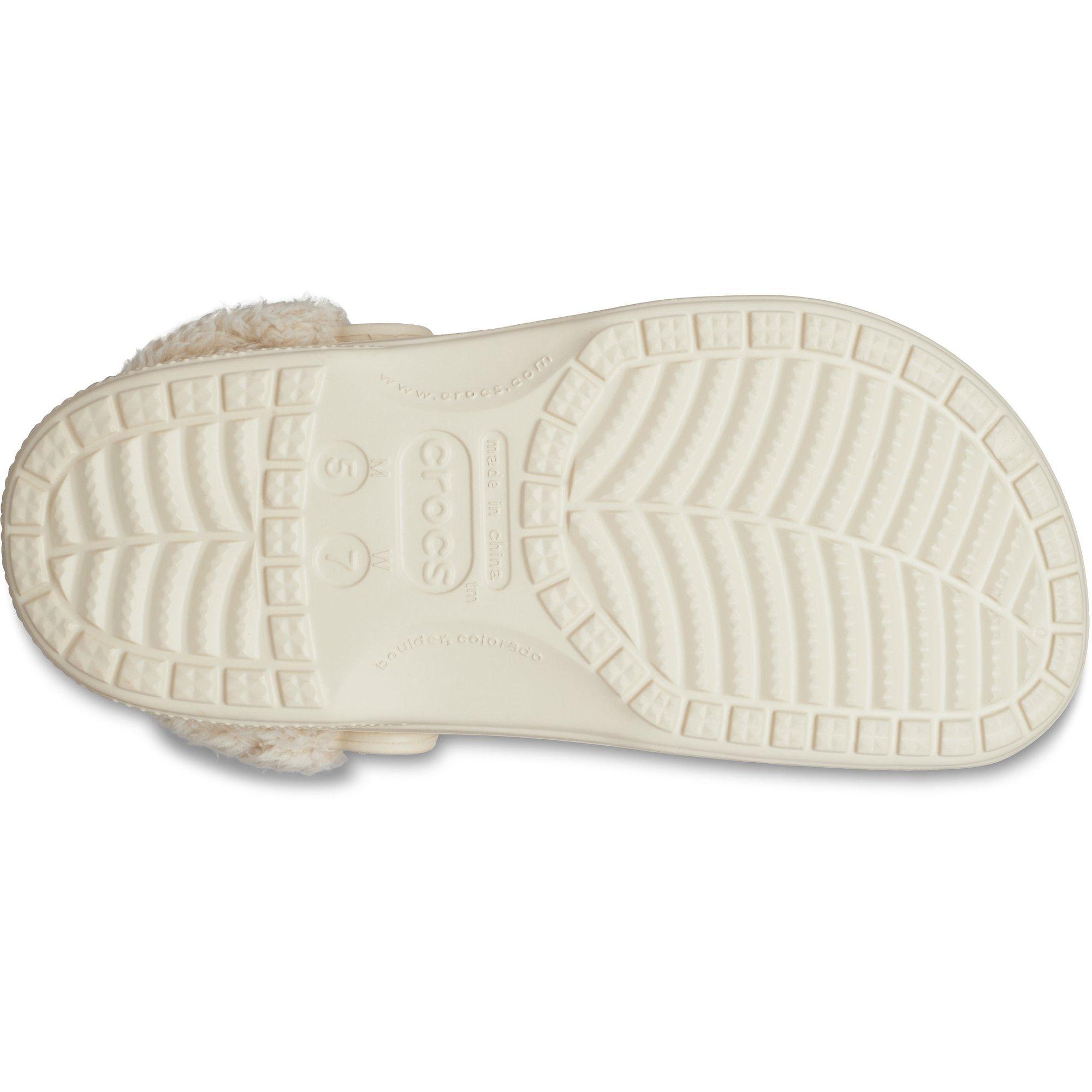Crocs Baya Lined Fuzz Strap Clogs Womens