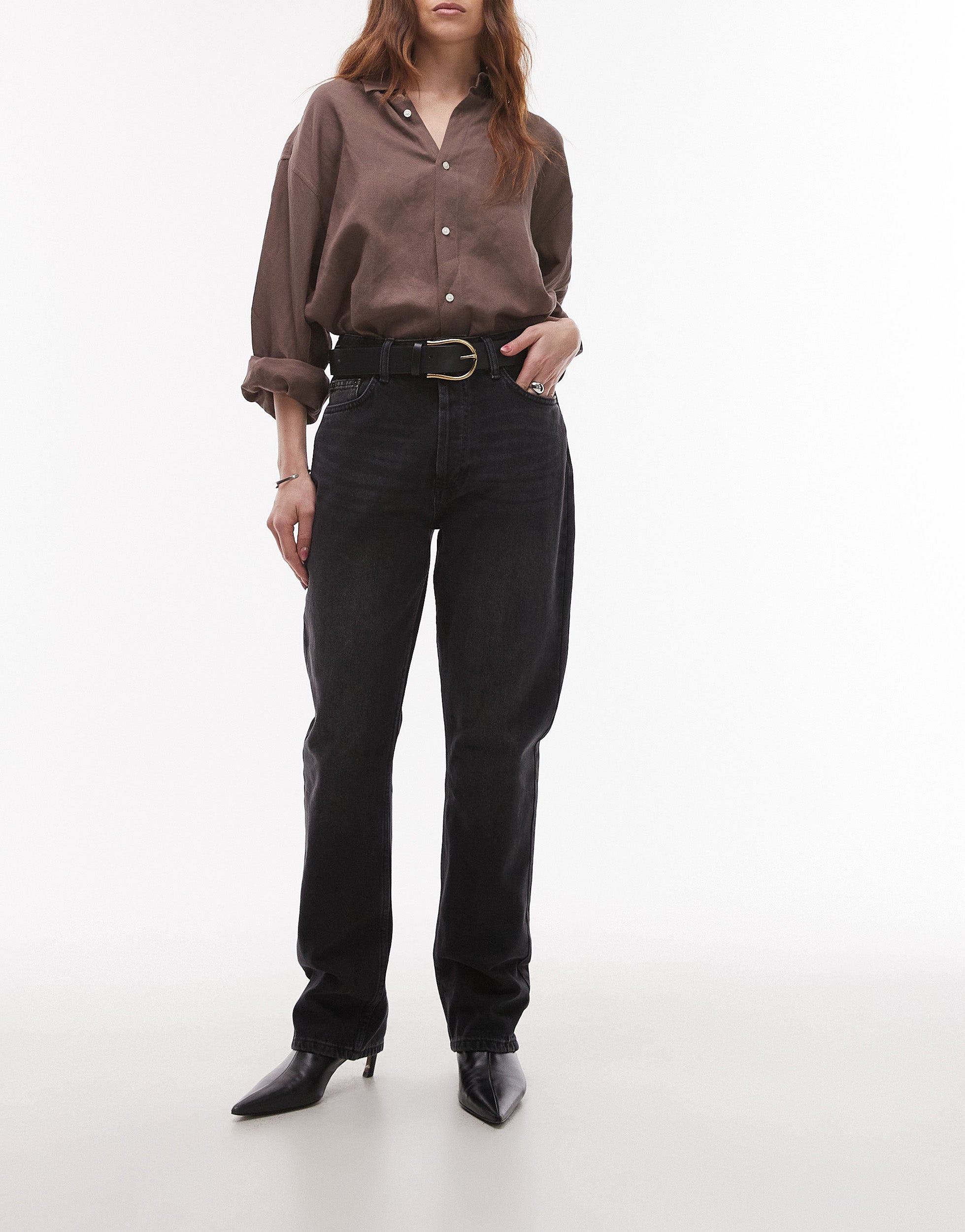 TOPSHOP High waist Straight fit Jeans