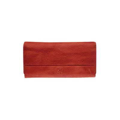 Portefeuille avec bouton-pression Savannah - rouge - label M