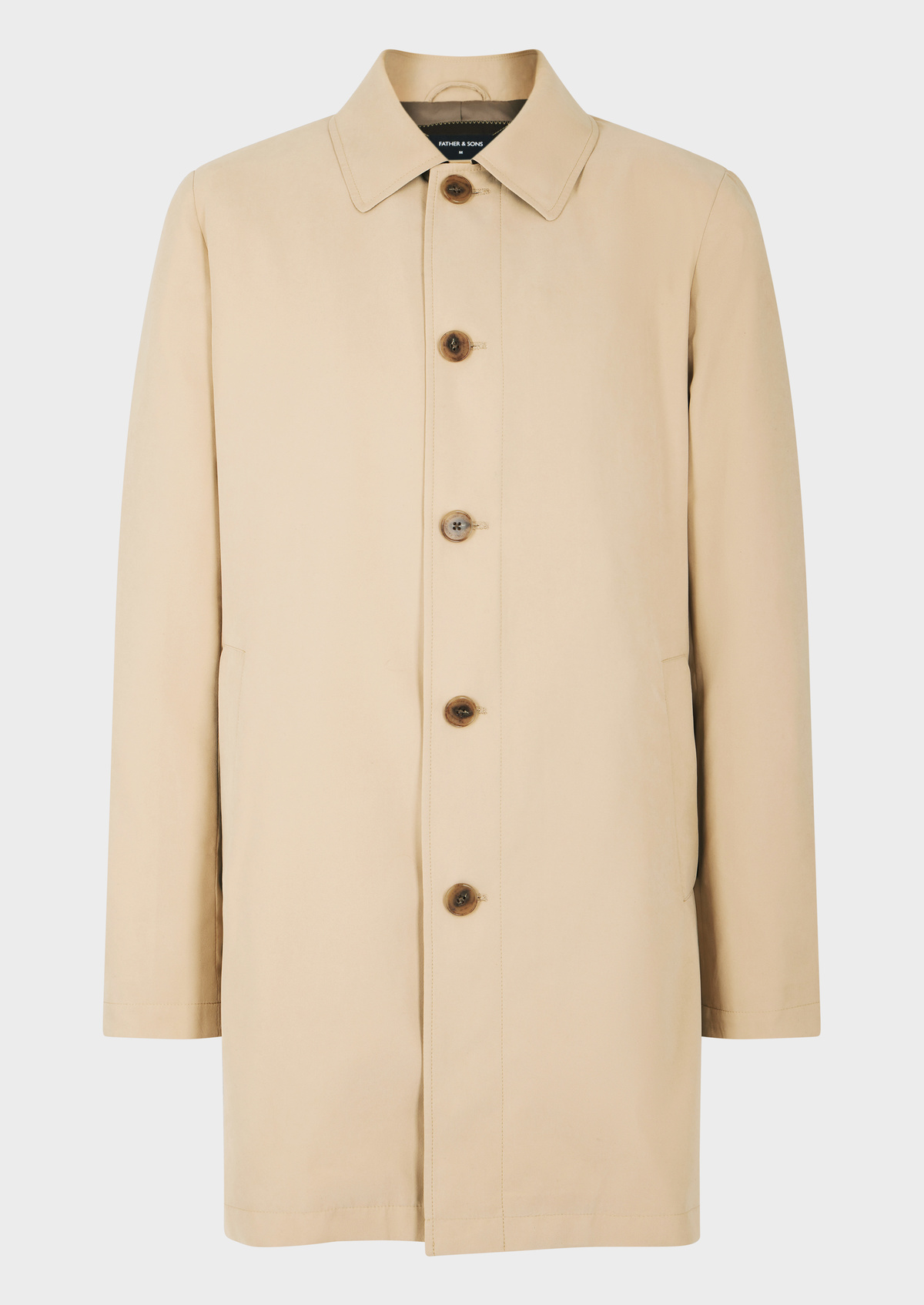 Trench droit uni beige