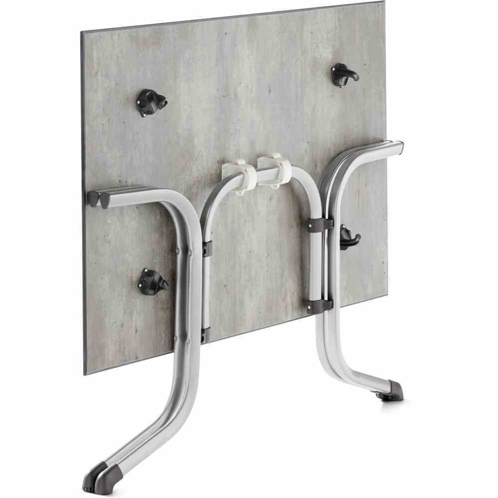 Klapptisch POLYTEC - graphit - Beton-Optik - 120x80 cm