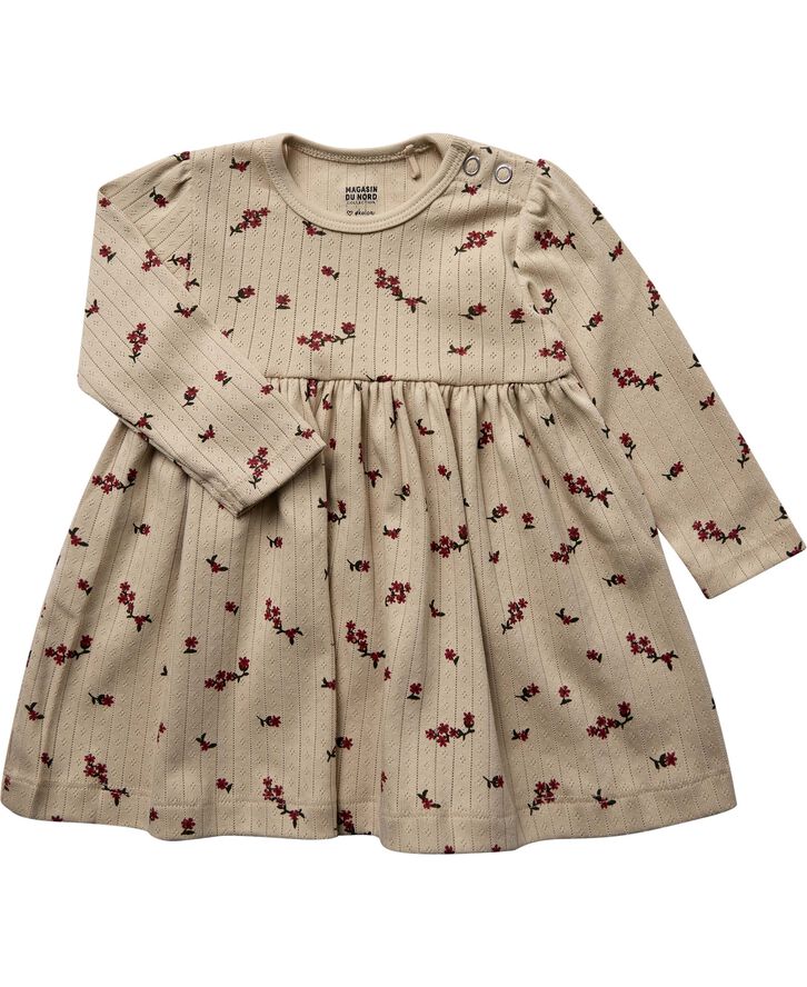 Magasin du Nord Collection Emilie 3 baby dress GOTS Red flower