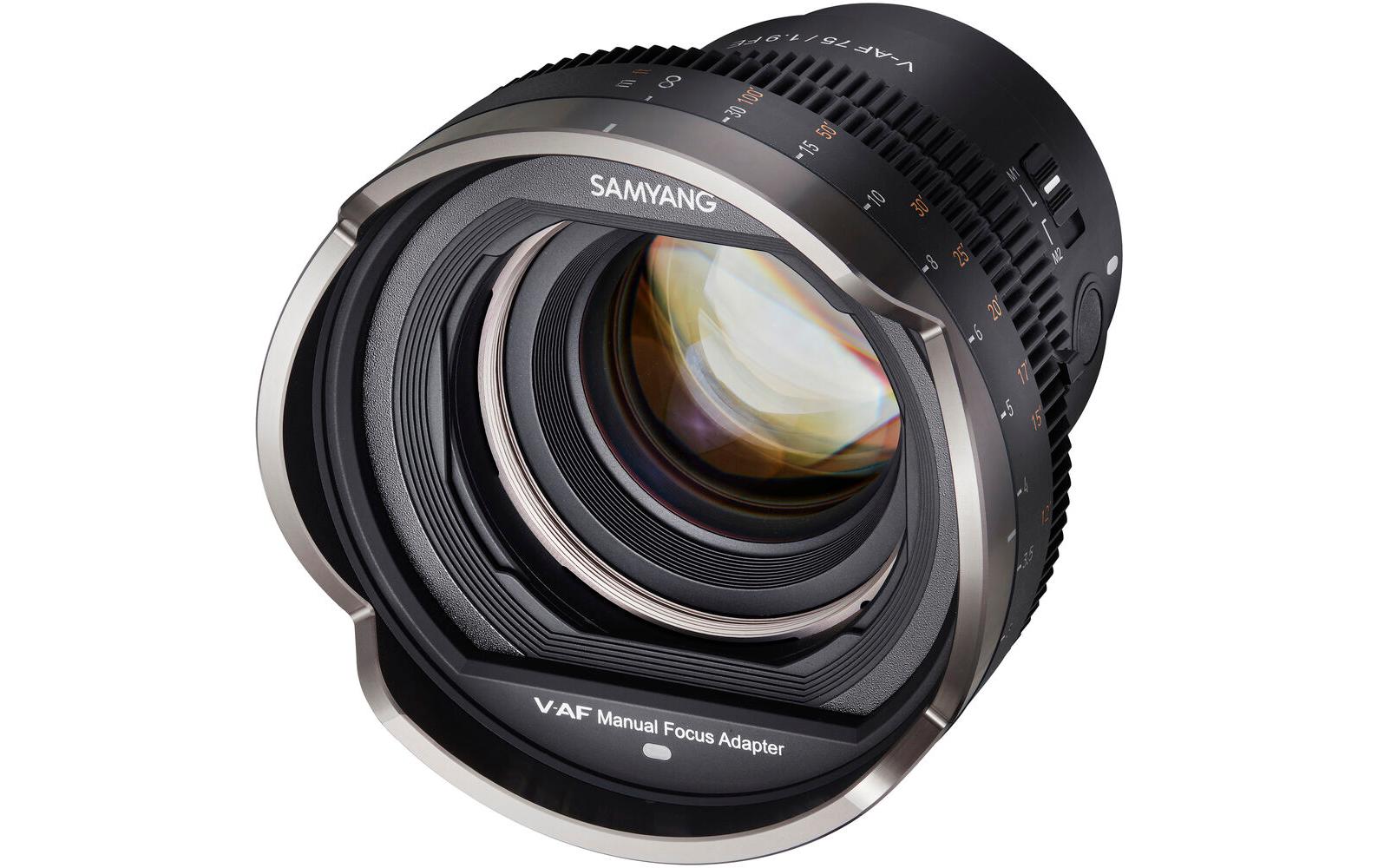 MF Adapter für V-AF Serie<br>Der Manual Focus Adapter ermöglicht die manuelle Fokussierung von Cine V-AF Objektiven