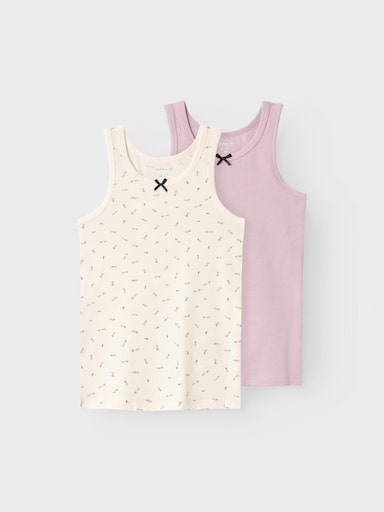Name It Unterhemd »NMFTANK TOP 2P BUTTERCREAM FLORAL NOOS«, 2 Stk.