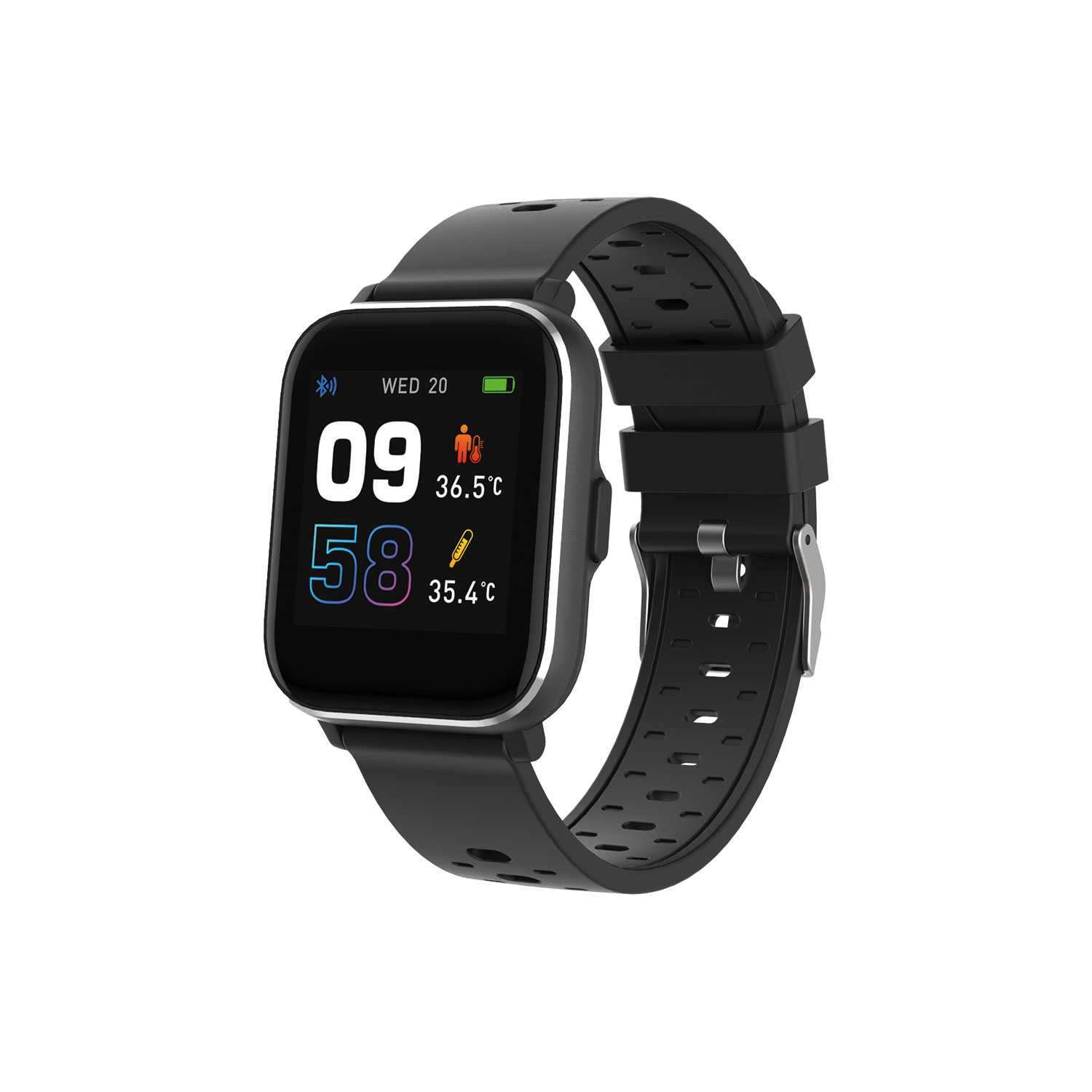 DENVER Smartwatch SW-164 schwarz 1,4″ Full-Touch-Display