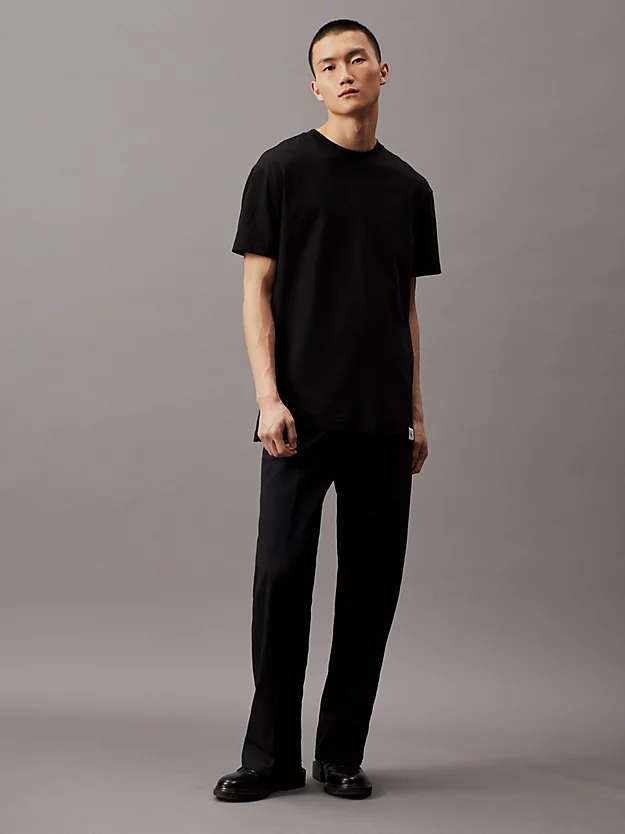 Camiseta longa de algodão com modelagem relaxada