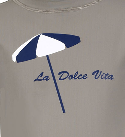 Petit Crabe Badeshirt - Schneebedeckt - UV50+ - Taupe