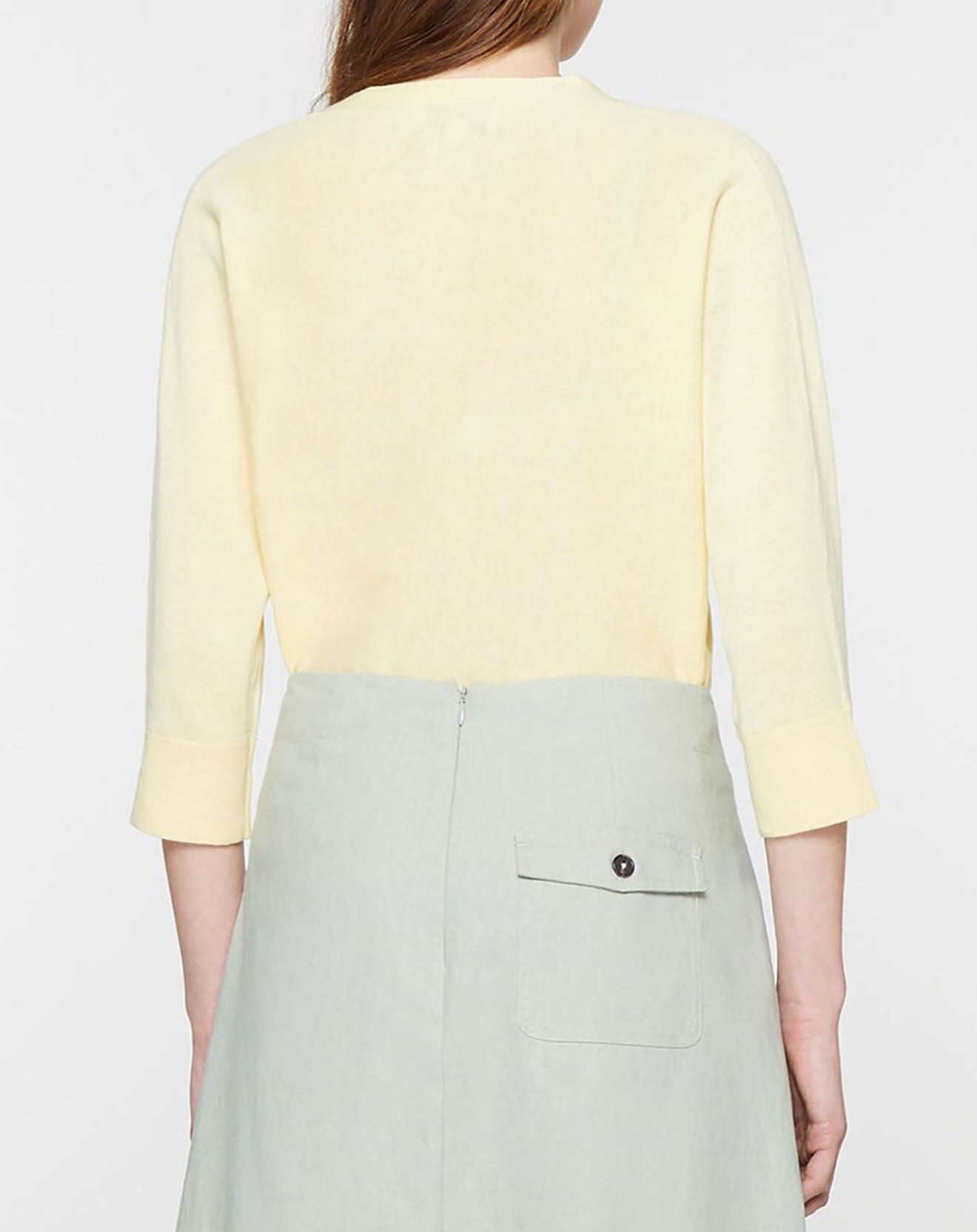 Jodhpur Gilet droit en Lin & Coton Mimosa jaune