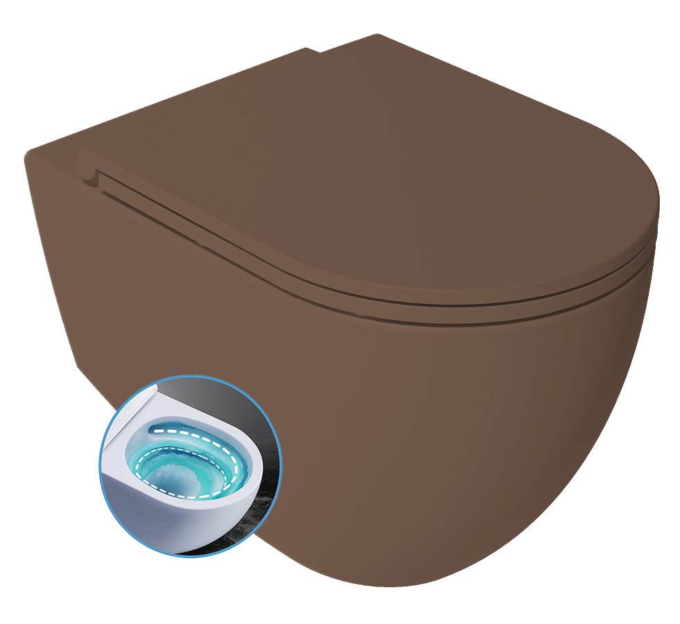 Isvea Infinity toiletpot met tornado flush met softclose zitting taupe