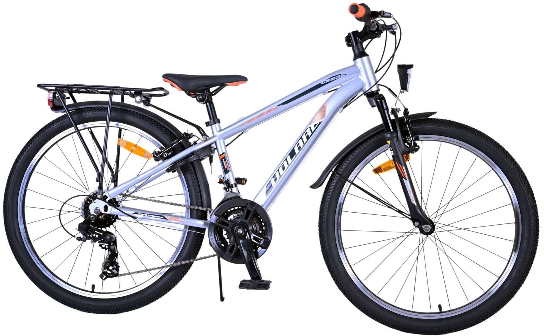 TPFSports Cross Kinderfahrrad - Jungen - 2 Handbremsen - 18 Gänge - 24 Zoll - Grau