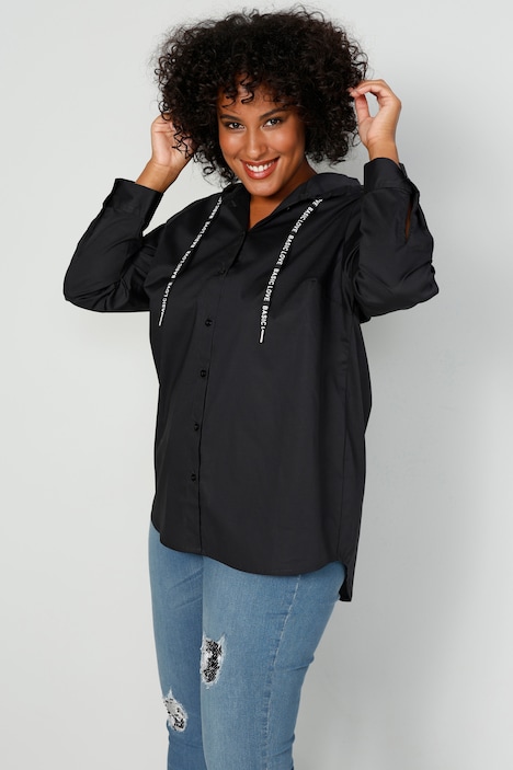 Bluse, Kapuze, Langarm