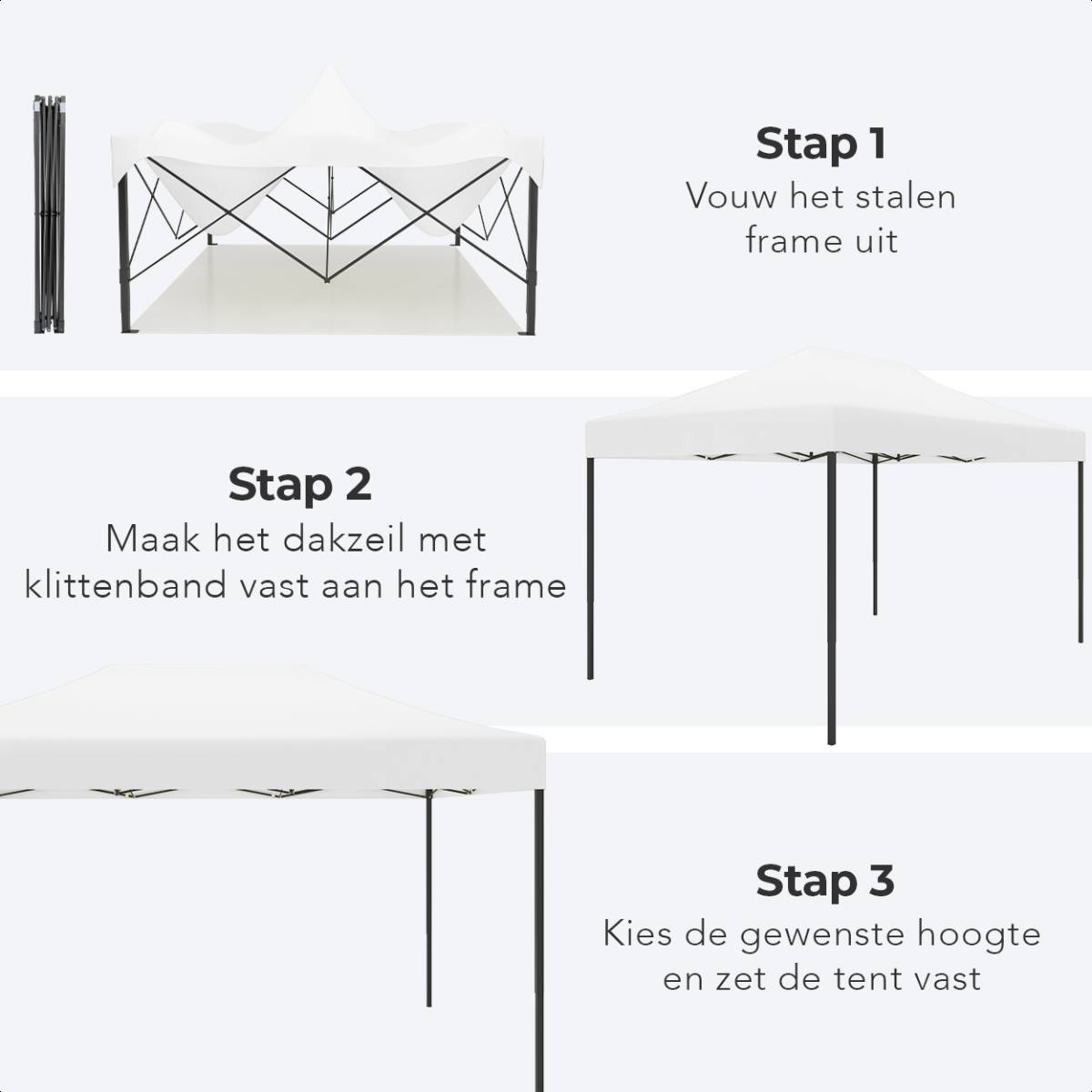 LifeGoods 3x4.5 m  partytent- White