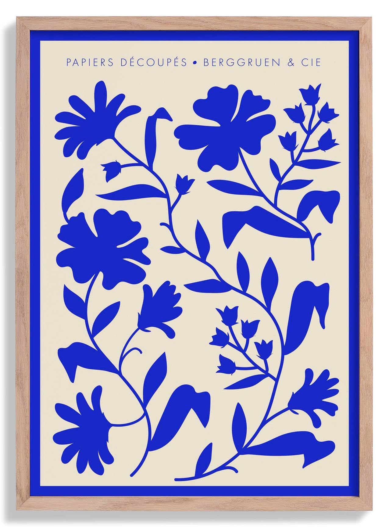 Wild Flowers Blue Papiers Découpés Kunstausstellung