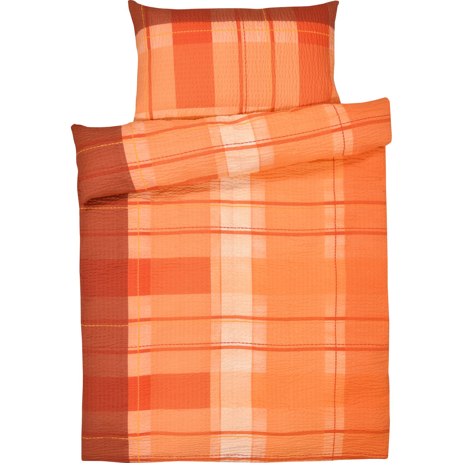 Bettwäsche orange 160x210 65x100 Bettanzug Nord