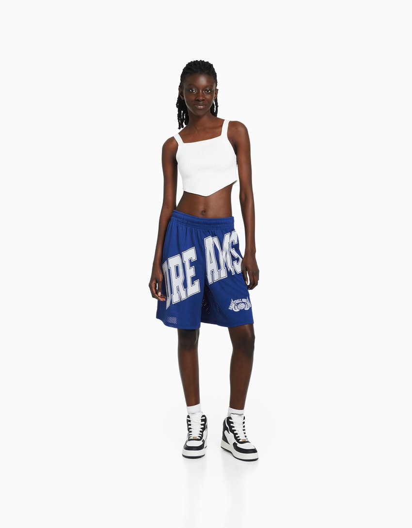 Bermuda de malha estampada