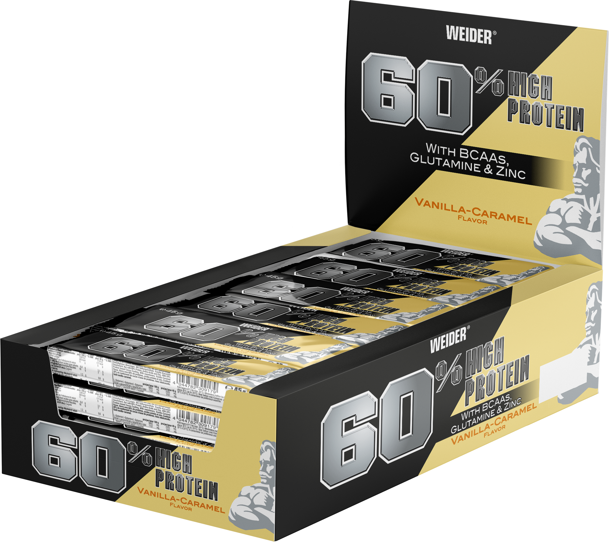 60% Protein Bar - 24x45g - Vanilla-Caramel
