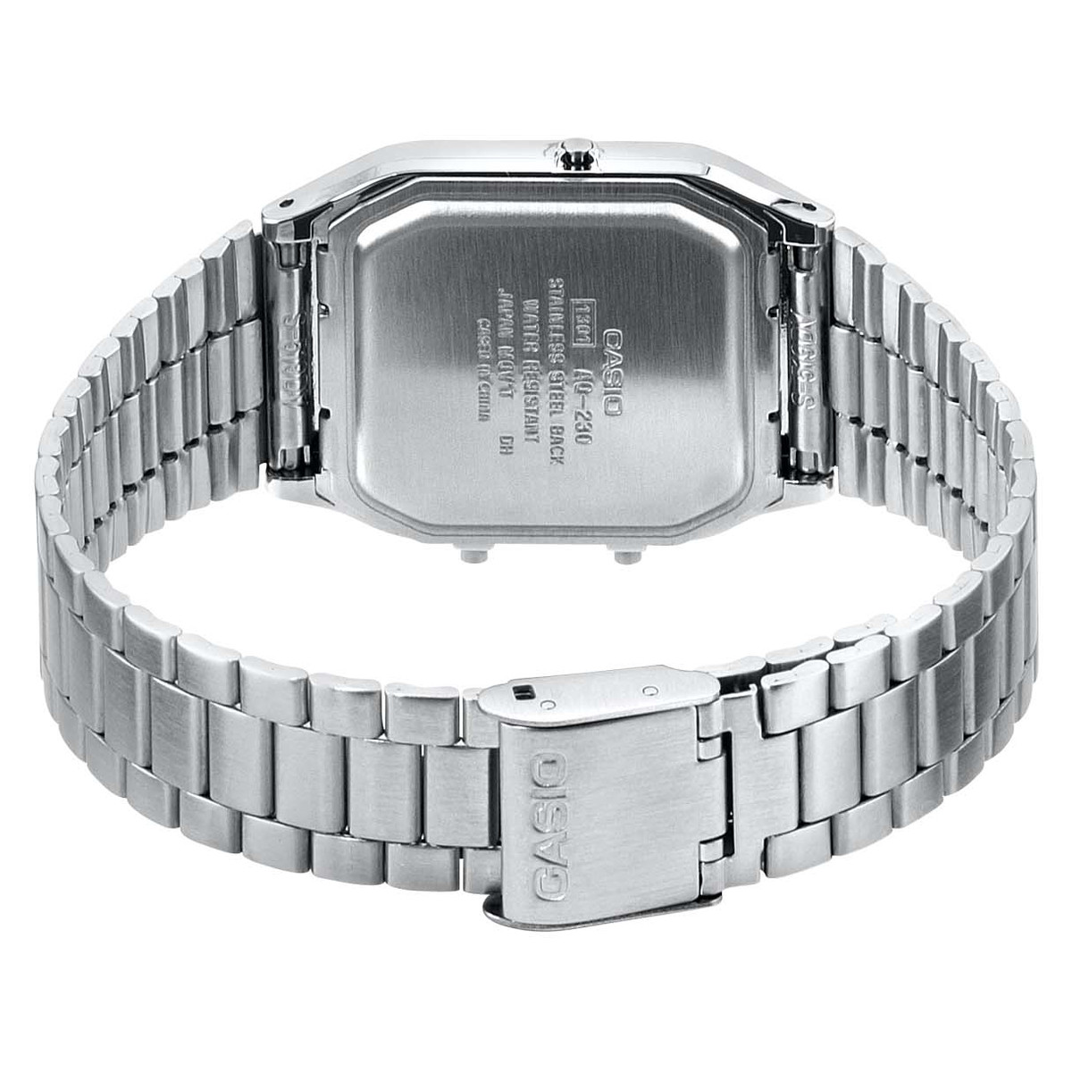 Montre CASIO VINTAGE homme bracelet acier inoxydable