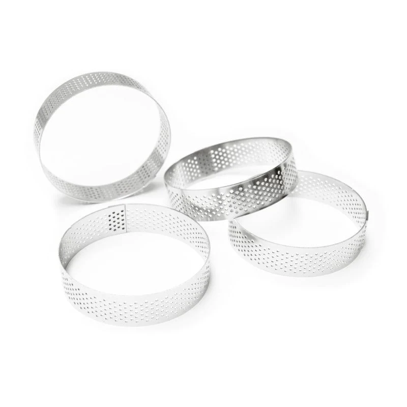 4 cercles à tarte individuels perforés Scrapcooking