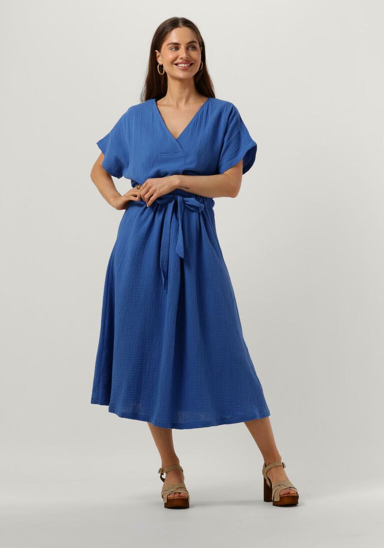 MINUS blauw/wit gestreepte minus midi jurk hemma midi dress 2