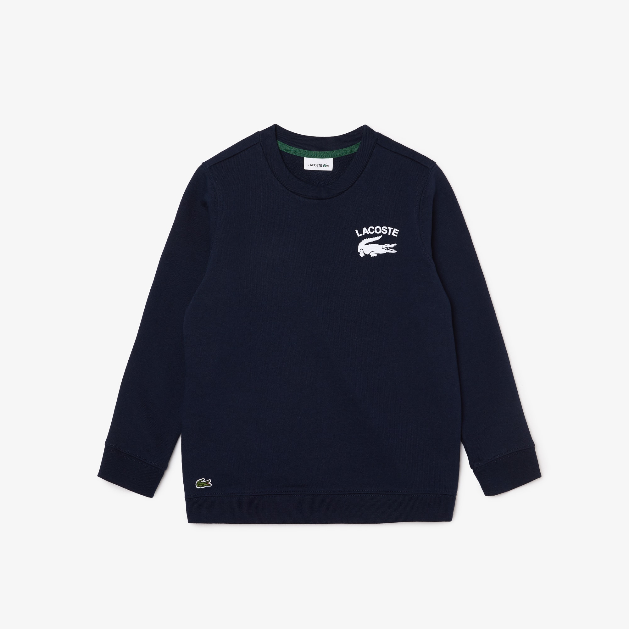 Sweatshirt garçon Lacoste à col rond finitions bord-côtes Pullovers & Sweatshirts - Bleu - Lacoste - Garçon