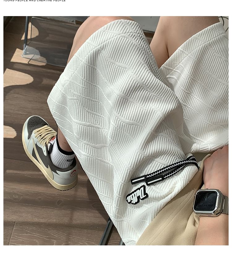 Priam - Mid Rise Plain Logo Shorts