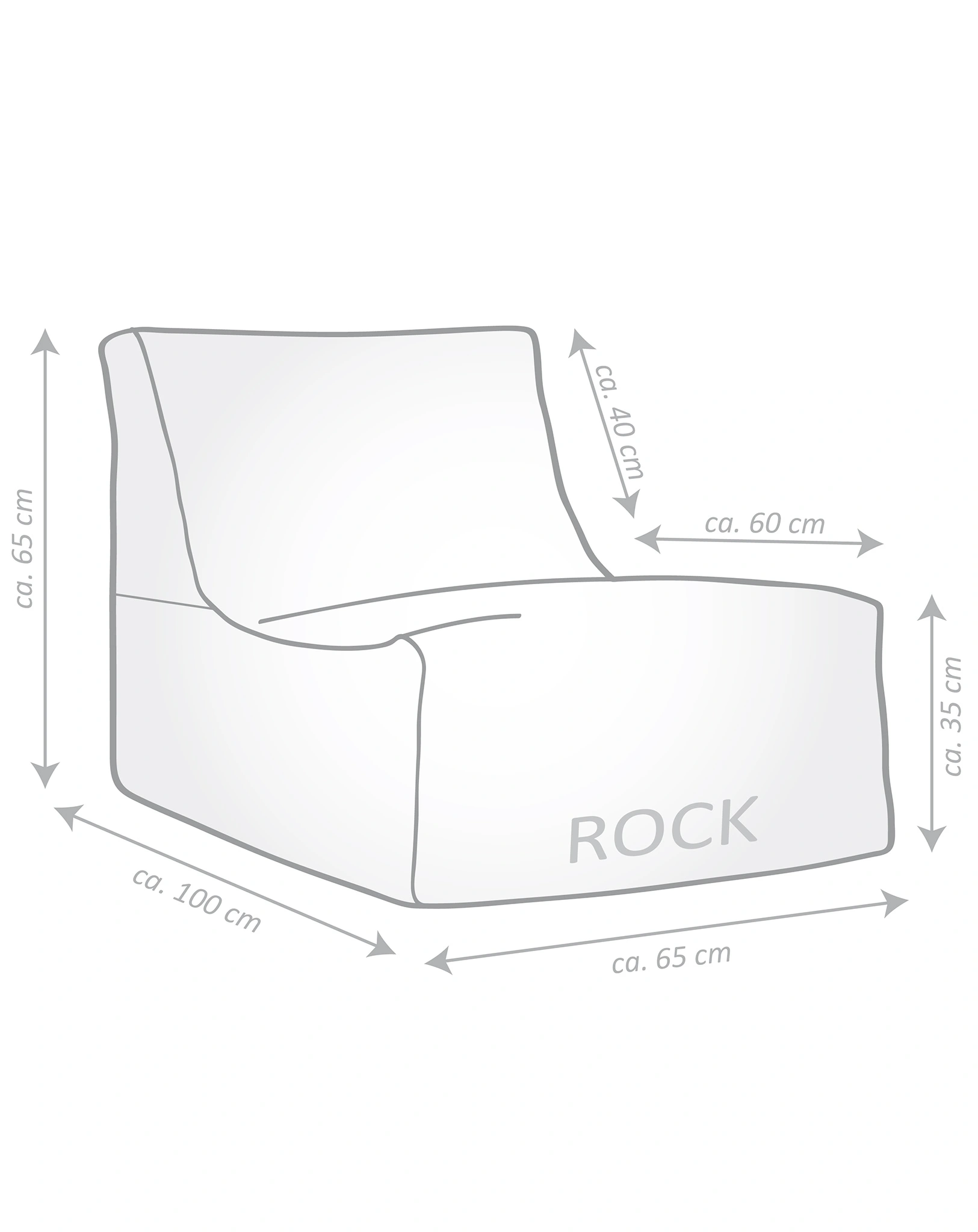 Sitzsack SANTORIN Rock (Farbe: grün)