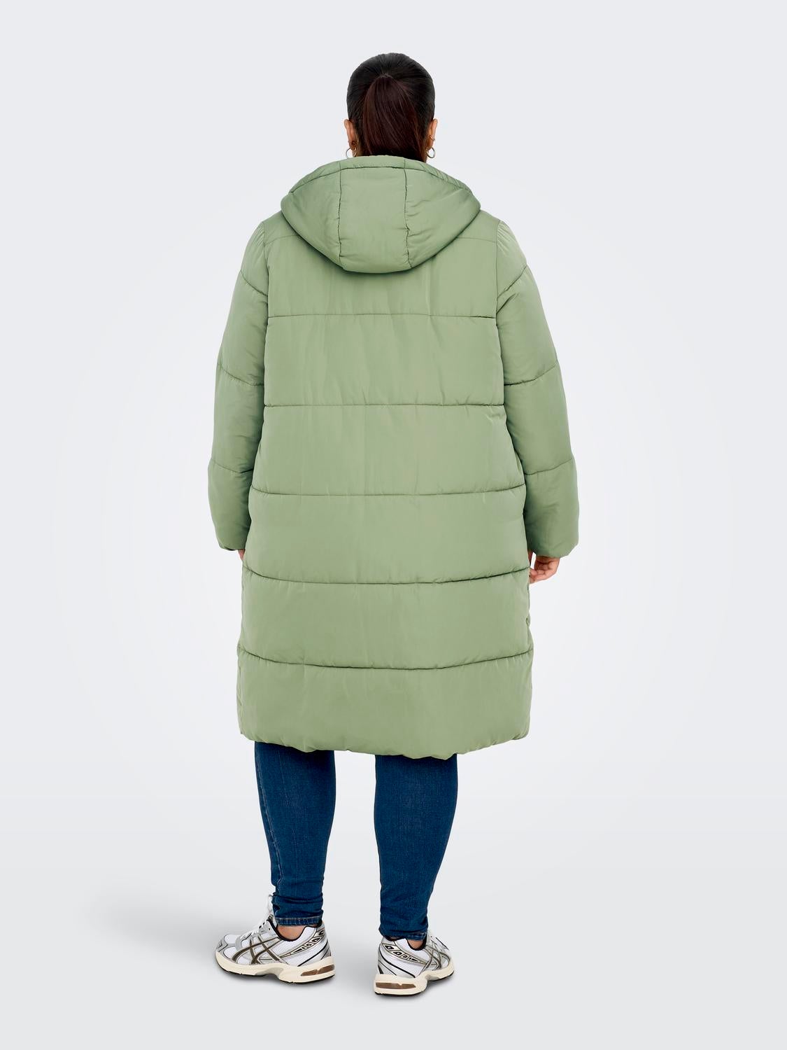 CARABBIE Steppmantel Oil Green