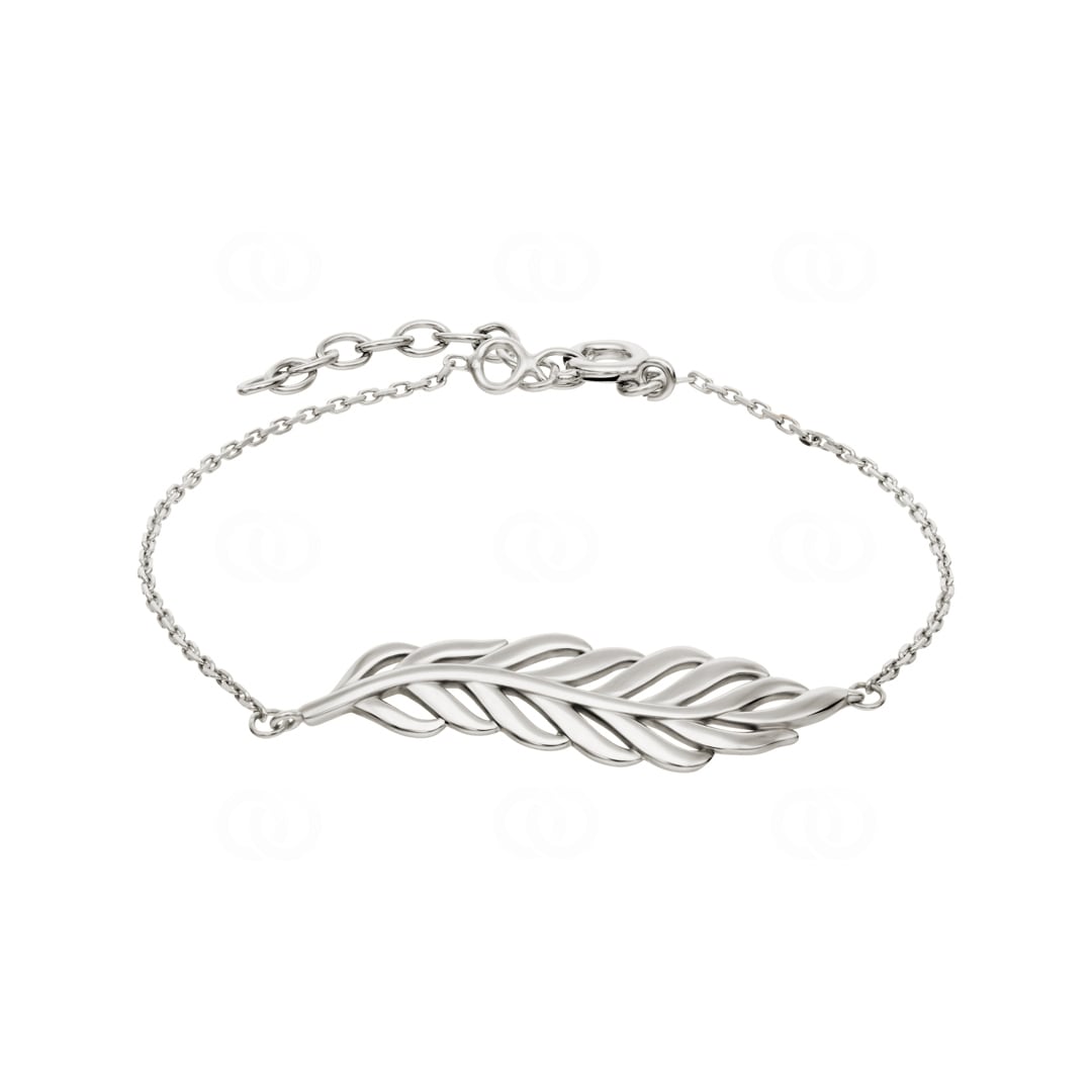 Armband 925 Silber rhodiniert Zweig 19cm