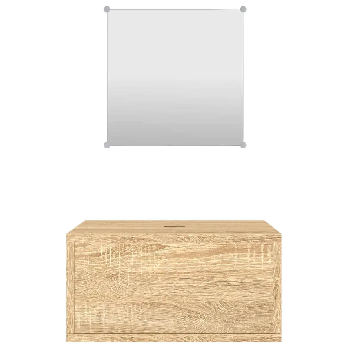 vidaXL Salle de bain 2 pcs chêne bois d'ingénierie