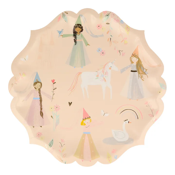 Meri Meri Assiettes en carton Princesse - Set de 8