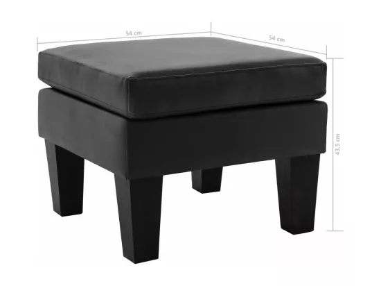 Repose-pied Noir Similicuir