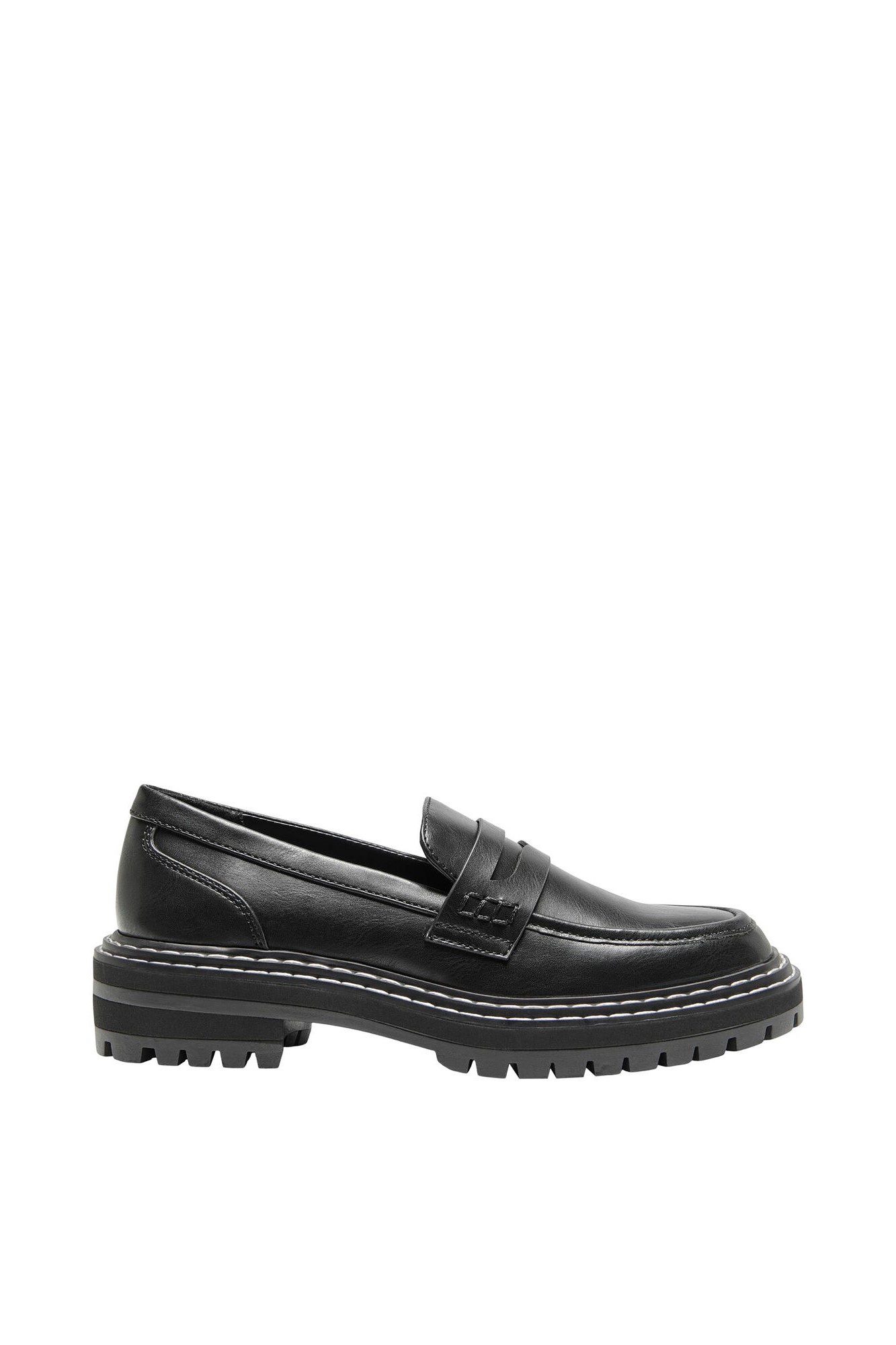 mocassins plataforma em couro sintético