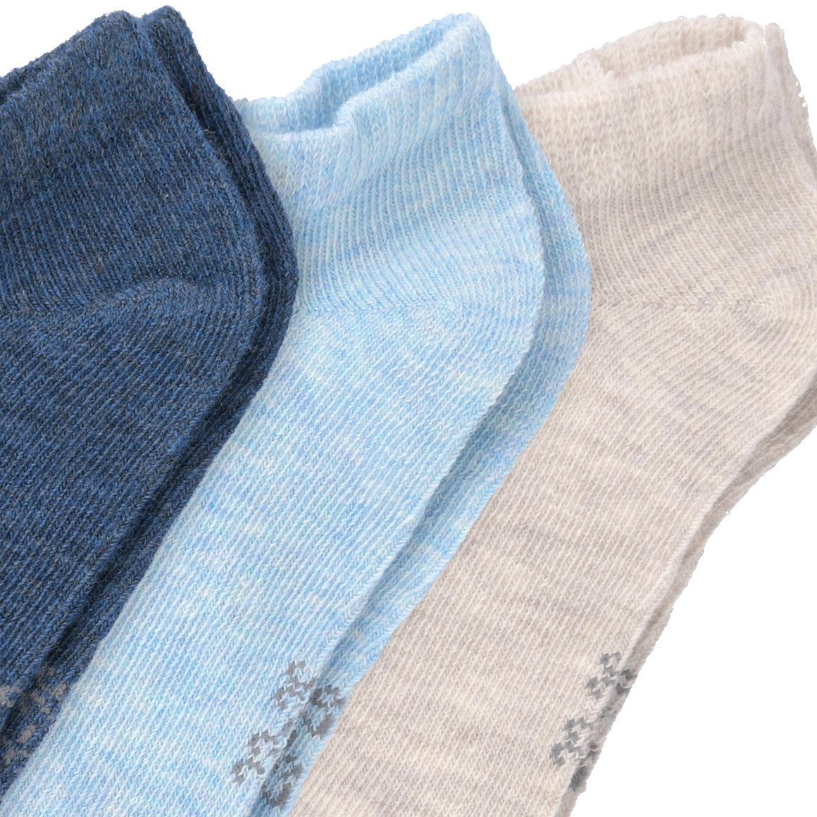 Topolino 3 Paar Jungen Sneaker-Socken im Set hellblau / dunkelblau / hellgrau