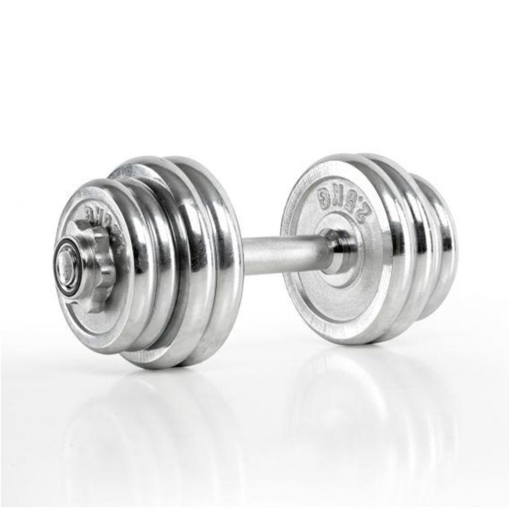 Sport-Knight® Chrom Kurzhantelset, 2 X 10 Kg, inkl. 4 Gewindeverschlüsse, Griffrändelung
